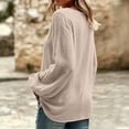 thumbnail image 6 of Lmueinov Long Sleeve Shirts for Women Cotton Linen Crew Neck Loose Fit Pullover Tops Solid Lightweight Casual Trendy Summer Fall Vacation Outfits, 6 of 6