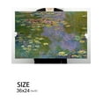 thumbnail image 6 of DECORARTS - Water Lilies Claude Monet Stretched Canvas Giclee Fine Art Print 36x24, 6 of 7