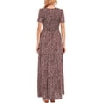 thumbnail image 7 of LUSMAY Women's Summer Casual Floral Print Party Wrap Maxi Dresses Short Sleeve A Line Long Tiered Sun dress, 7 of 7