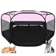 thumbnail image 1 of Corral Portátil para Mascotas Día de la Mujer para Perros, Gatos, Cachorros y Conejos Rosado Talla S, 1 of 7