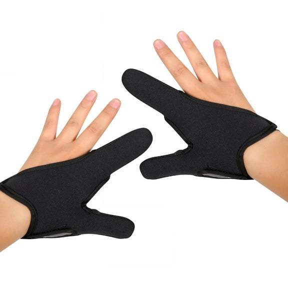 1 Pair Practical Fishing Gloves 2 Finger Breathable Neoprenes for Comfort 2 Finger Cut for Easy Tool Safe Operations