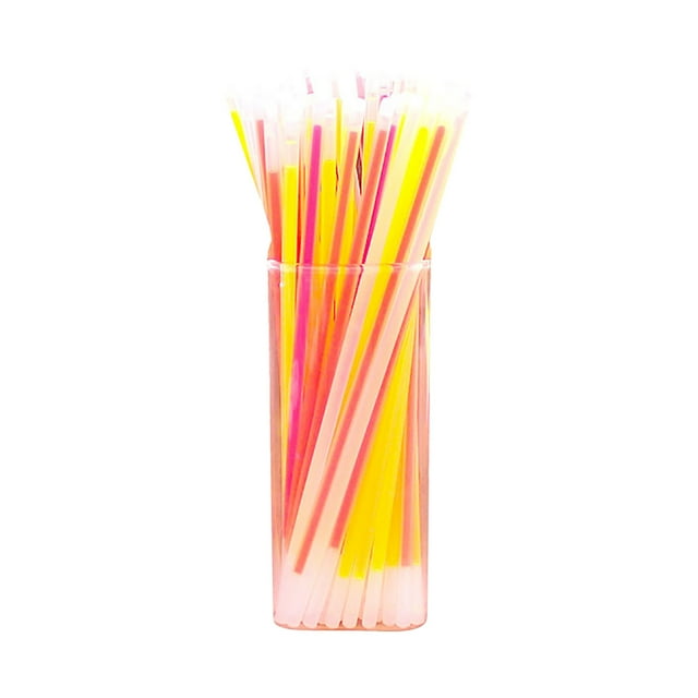 100-Pack Fluorescent Light Sticks for Concerts, Glow Party Accessories with Snap Connectors, One-Time Use for Events and Celebrations