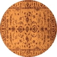 thumbnail image 1 of Ahgly Company Indoor Round Oriental Orange Traditional Area Rugs, 4' Round, 1 of 4