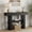 Black, variant on 41.34" Farmhouse Rustic Console Table, 2-Tier Narrow Storage Sofa Table For Entryway, Living Room, Foyer & Hallway With Adjustable Foot Pads (Rustic Brown)