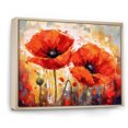 thumbnail image 2 of Designart "Dreams Of Vibrant Red And Yellow Poppy Fields" Poppies Floater Framed Canvas Prints, 2 of 5