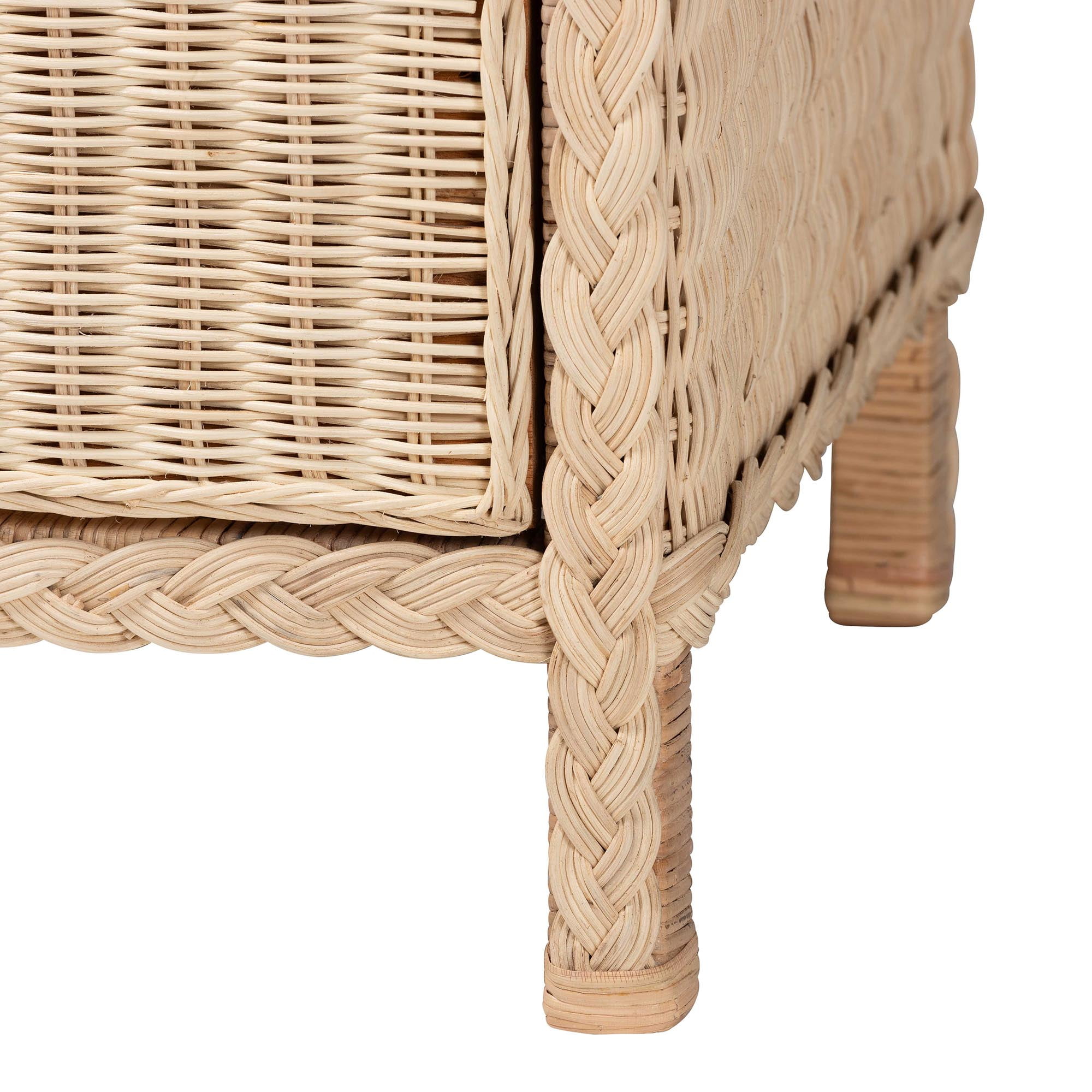 bali & pari Lanica Japandi Dresser, 6-Drawer, Sun-Bleached Rattan