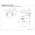 thumbnail image 2 of Kingston Brass KB6624LL 4 in. Centerset Bathroom Faucet, Polished Chrome, 2 of 2