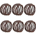 thumbnail image 4 of DAMAIE Handmade Napkin Rings for Dinner Parties, Dining Table Decoration, Set of 6, Brown, 4 of 7