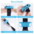 thumbnail image 2 of Paquete de 2 correas de muñeca compatibles con juego de baile, accesorios de controlador de interruptor de correa elástica ajustable (rojo y azul), 2 of 3