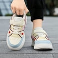 thumbnail image 6 of Splozh Toddler Walking Shoes Casual Leather Children's Sports Shoes for Boys Girls Mesh Breathable Walking Shoes Beige,US 1, 6 of 9
