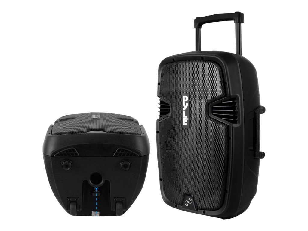 Pyle PPHP1599WU - Portable Hi-Power PA Loudspeaker - Active Powered Speaker System with Built-in , Includes (2) UHF Micros, FM Radio (15'' -inch Subwoofer, 1600 Watt)