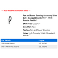 thumbnail image 2 of Fan and Power Steering Accessory Drive Belt - Compatible with 1977 - 1978 Pontiac Firebird, 2 of 2