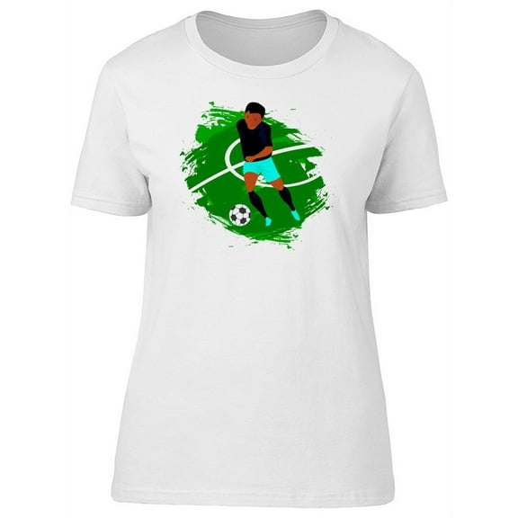 Footballer Doodle On The Field T-Shirt Women -Image by Shutterstock, Female XX-Large