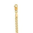 thumbnail image 3 of JewelStop 14K Yellow Gold Diamond Cut/ Textured Finish 3.3mm Gourmette Chain Bracelet with Lobster Clasp - 22", 3 of 5