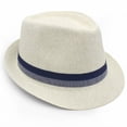 thumbnail image 4 of Sombrero Panamá Fedora de Paja LIDHAY para Verano 56-58cm Blanco, 4 of 6