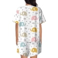 thumbnail image 6 of Sigee Little Elephant for Sleepwear Casual Pjs with Pockets Women's Pajamas Sets Shorts 2 Piece Short Sleeve Lounge Sets X-Large, 6 of 9