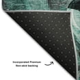 thumbnail image 3 of Addison Rugs Mayfield Washable Transitional Floral Teal Rectangle Rug, 1'8" x 2'6", 3 of 5