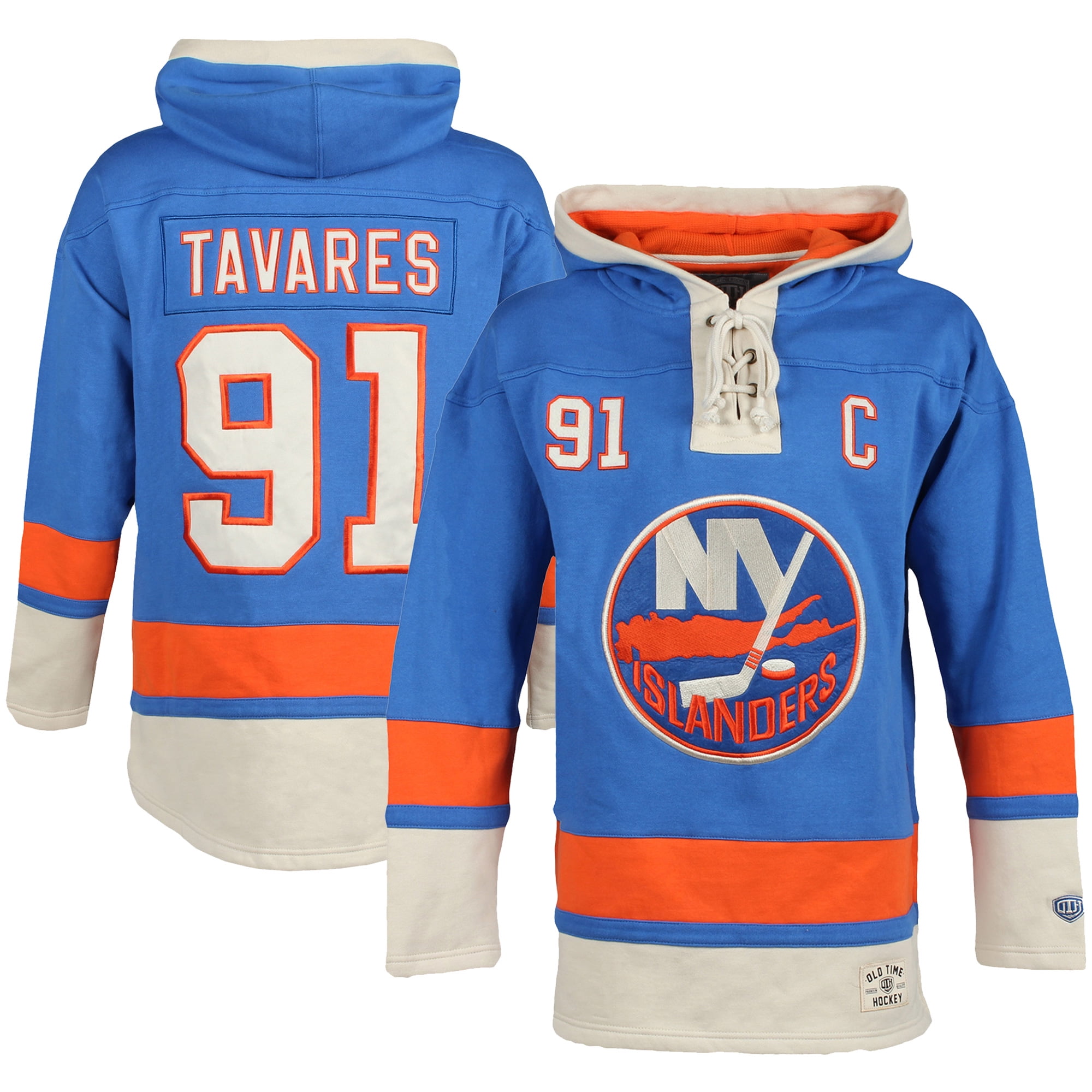 John Tavares New York Islanders Old Time Hockey Youth Current Player Lacer Name & Number Pullover Hoodie Royal by Old Time Hockey