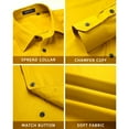 HISDERN Yellow Dress Shirts for Men Long Sleeve Casual Button Down
