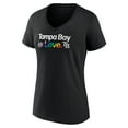 thumbnail image 2 of Women's Black Tampa Bay Rays City Pride V-Neck T-Shirt, 2 of 3