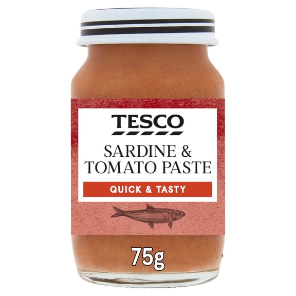 Tesco Sardine & Tomato Paste 75G, Imported from Britain