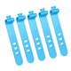 thumbnail image 1 of Organizador de cables de silicona reutilizable de 5 piezas, bridas flexibles para auriculares, TV, cables USB, ordenador, bolsas de comida, cortinas, paraguas y soluciones de almacenamiento., 1 of 8