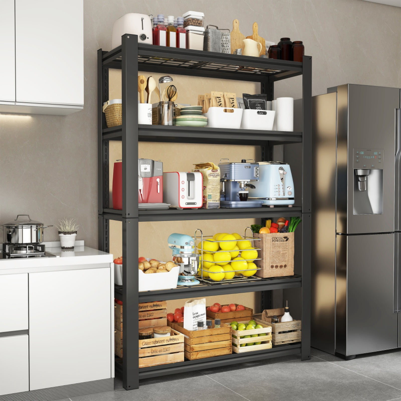 Metal Shelves for Storage Garage Shelving 2000LBS Heavy Duty Storage Shelves Adjustable Garage Shelf Industrial Shelving Unit Storage Utility Rack