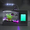 thumbnail image 4 of Mini USB LCD Desktop Lamp Fish Tank Aquarium, Multifunctional Ecological Lamp Desktop Fish Tank with LED Clock LED Light Pen Holder for Office, Home for Office Bedroom, 4 of 7