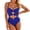 Blue, variant on Womens Cutout One Piece Swimsuit with Ring Linked Monokini Bathing Suit for Beach Vacation