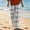 Gray, variant on Fall Gingham Pants for Women Plaid Print Wide Leg Loose Fit High Waist Casual Trousers with Pockets Brown 2X