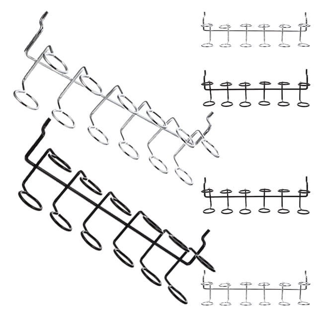 GOOHOCHY 6 Pcs Crochets pour Panneau Perforé en Acier Inoxydable Argent Design Moderne pour Accessoires de Panneau Perforé