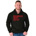 thumbnail image 5 of Xmas Bearded and Jolly Hashtag Santa Hoodie Hooded Sweatshirt Men Brisco Brands L, 5 of 6