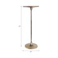thumbnail image 2 of Elegant End Table, Side Table, or Small Night Stand for Room Decor - Slim Metal Drink Table with Marble Top and Trumpet Base for Bedroom or Living Room - Ideal for Small Spaces - 27" Tan & Gold, 2 of 11