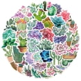 thumbnail image 1 of 50 pegatinas con forma de suculento y cactus para álbumes de recortes, diarios, etc., 1 of 2