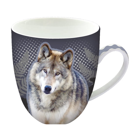 Animug - Wolf by Deluxebase, 15 fl oz Novelty Animal Ceramic Coffee Mug, Dishwasher Safe, Cute Mug for Home and Office, Gift for Animal Lovers