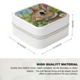 thumbnail image 2 of FCXZI Rabbit Flowers Daisies PU Leather Jewelry Box for Travel White, 2 of 5