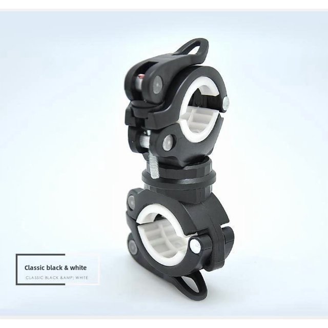 360° Rotatable Bicycle Headlight Mount: Front Fixed Bracket for Secure Flashlight Attachment, Sturdy & Durable Bike Accessory Compatible with Mountain/Sport Bikes, Easy Installation, Compact Design -