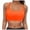 Orange, variant on Kogui Women's Bikini Top V Neck Adjustable Spaghetti Straps Swimsuit Padded Athletic Bathing Suit (Camouflage,M)