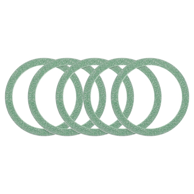 Uxcell Magnetic Sticker Ring, 5 Pack Universal Magnetic Adapter Ring Metal Sparkle Magnet Wireless Charging Conversion Kit for Mobile Phone Case Wireless Charger (Green)