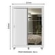 thumbnail image 3 of Ropero Closet Madesa Dallas Plus 2 Puertas Corredizas con Espejo 4 Cajones con Pies Blanco, 3 of 5