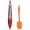 red + orange, variant on 2 Piece Silicone Cooking Utensil Set , Kitchen Tools and Gadgets with Rounded Copper Handles