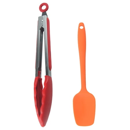 2 Piece Silicone Cooking Utensil Set Kitchen Tools and Gadgets with Rounded Copper Handles