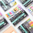 thumbnail image 2 of Amdohai Multi Color Rainbow Highlighter Gel Pen Ball Point Pens Handles Writing Colorful Ink for Scrapbooking Drawing Student Painting, 2 of 8