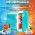 thumbnail image 2 of CAYNEL Mini Fridge Portable Thermoelectric 4L/6 Can AC/DC Cooler and Warmer for Skincare,Food,Beverage,Beauty & Makeup small Feidge for Bedroom,Car and Office (Blue), 2 of 17