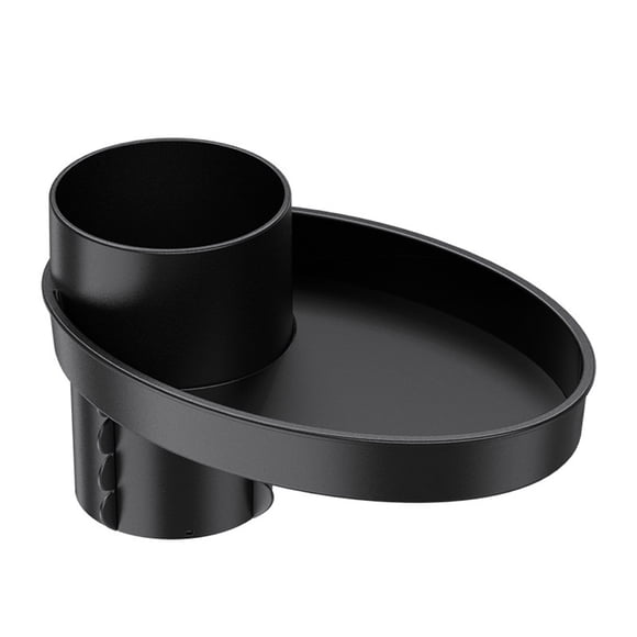 Mistaha Car Interior Organizer Tray - Rotatable Cup Holder & Snack Tray for Vehicles, Portable Snack Table, ABS Plastic, BPA-Free, Stable Design, Reduce Spillage, Black Color (Boxed)