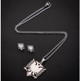 thumbnail image 3 of Collier Pendentif Aigle Albanais Boucles d'Oreilles Style Ethnique, 3 of 3