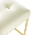 thumbnail image 6 of Modway Privy Gold Stainless Steel Performance Velvet Counter Stool in Gold Ivory, 6 of 8