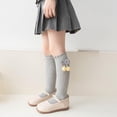 thumbnail image 4 of Esaierr 2 Pairs Toddler Girls Cotton Socks for Kids Girls Knee High Socks Cozy Colorful Fashion Casual Socks for 3-12Y, 4 of 5
