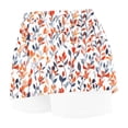 thumbnail image 3 of Mifsaly Athletic Skirts for Women Floral Print Golf Tennis Skirt with Liner Soft Comfortable Outdoor Workout Daily Wear Sporty Skorts White,L, 3 of 4