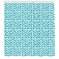 thumbnail image 2 of Ambesonne Animal Shower Curtain, Spots and Animals, 69"Wx84"L, Azure Blue Sea Blue, 2 of 2